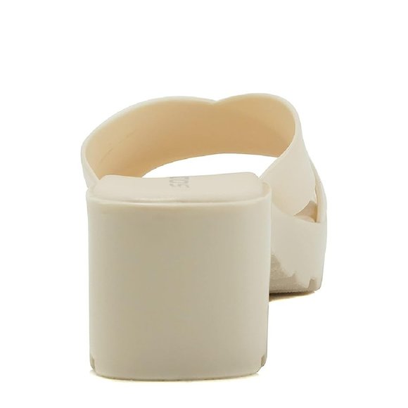 Soda Moving Women's Chunky Block Heel Platform Sandals Beige Tan - Picture 4 of 4